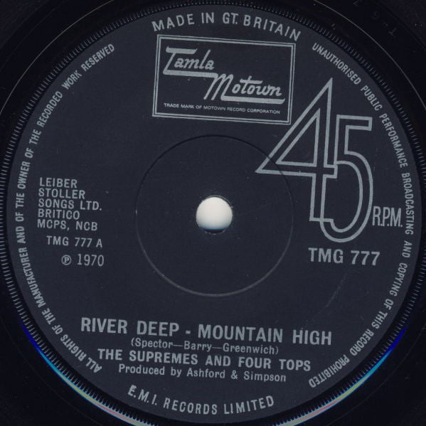 The Supremes And Four Tops : River Deep - Mountain High (7", Single)