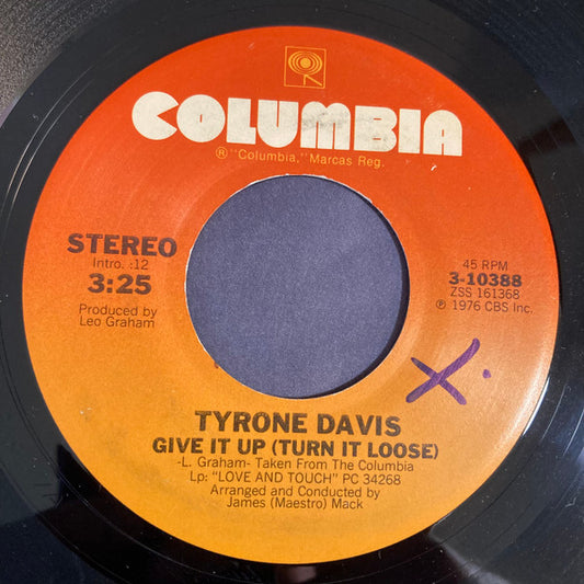 Tyrone Davis : Give It Up (Turn It Loose) (7", Rea)