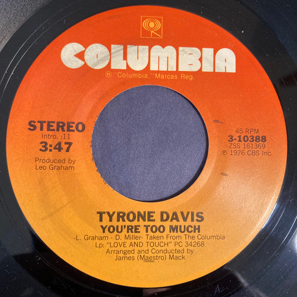Tyrone Davis : Give It Up (Turn It Loose) (7", Rea)