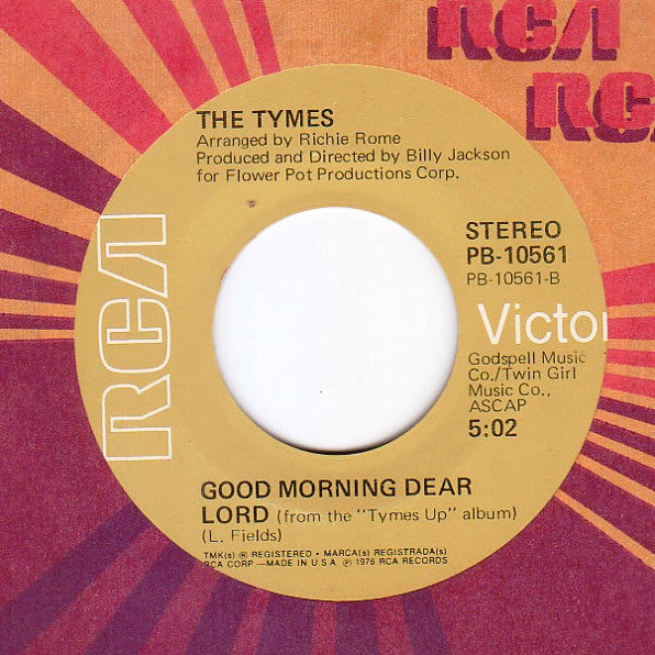 The Tymes : It's Cool / Good Morning Dear Lord (7")