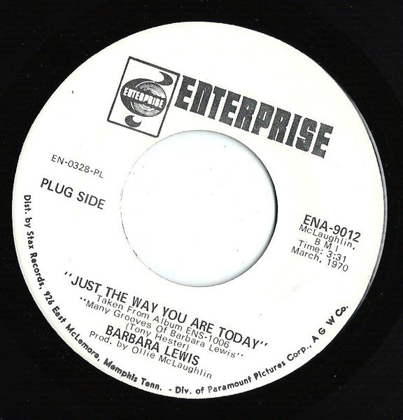 Barbara Lewis : Just The Way You Are Today / You Made Me A Woman (7", Single, Promo)