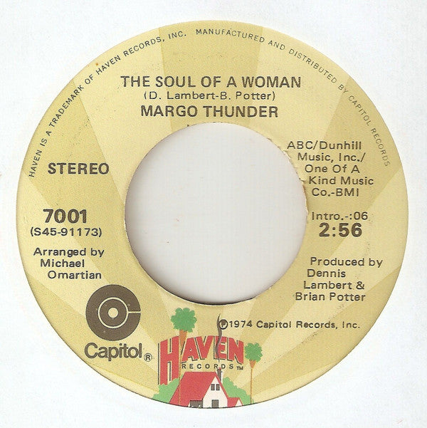 Margo Thunder : The Soul Of A Woman (7")
