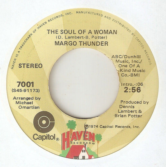 Margo Thunder : The Soul Of A Woman (7")