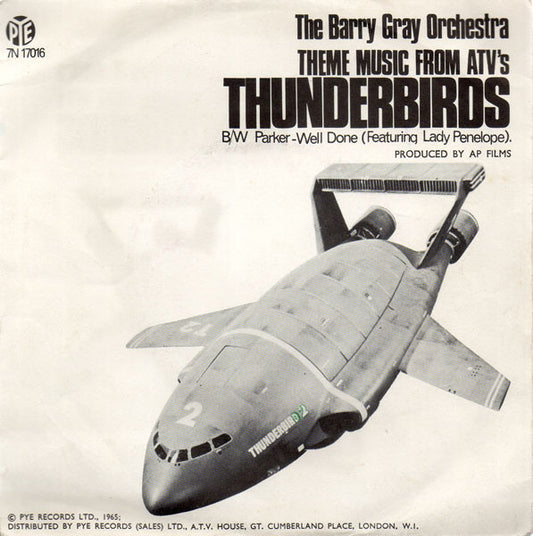 The Barry Gray Orchestra : Theme Music From ATV's Thunderbirds (7", Sol)