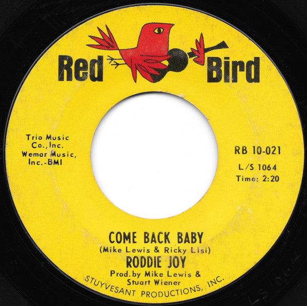 Roddie Joy : Come Back Baby / Love Hit Me With A Wallop (7", Styrene)