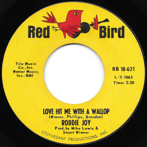 Roddie Joy : Come Back Baby / Love Hit Me With A Wallop (7", Styrene)