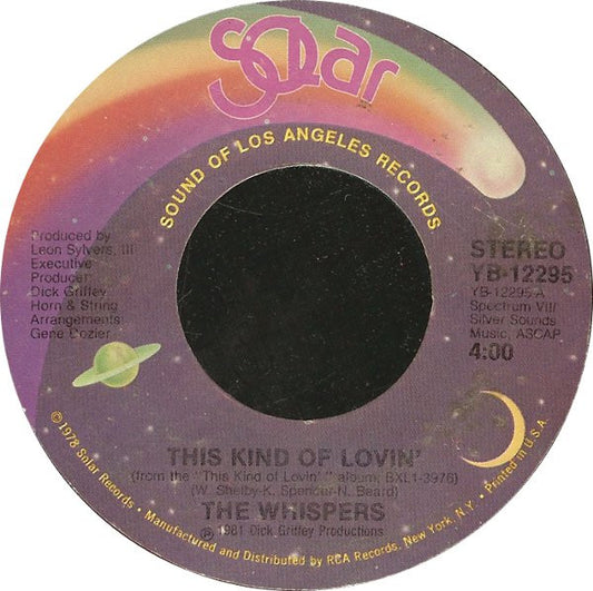 The Whispers : This Kind Of Lovin' (7", Single, Styrene, Ind)