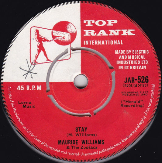 Maurice Williams & The Zodiacs : Stay (7", Single)