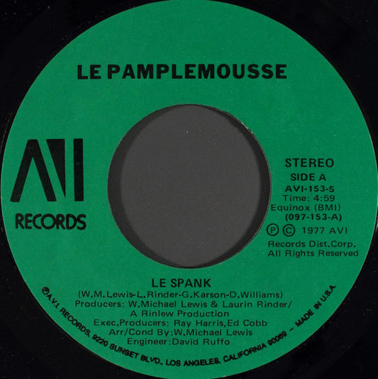 Le Pamplemousse : Le Spank / Monkey See, Monkey Do (7", Single, Styrene)