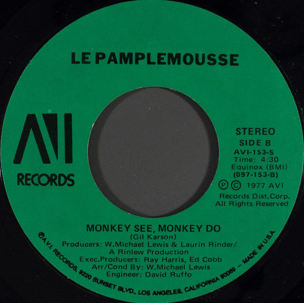 Le Pamplemousse : Le Spank / Monkey See, Monkey Do (7", Single, Styrene)