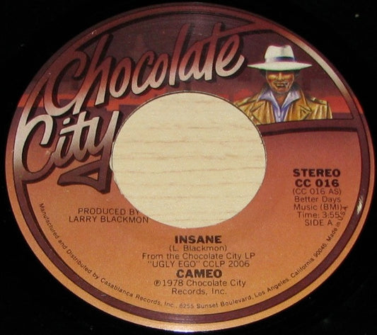 Cameo : Insane (7", Single, Styrene)