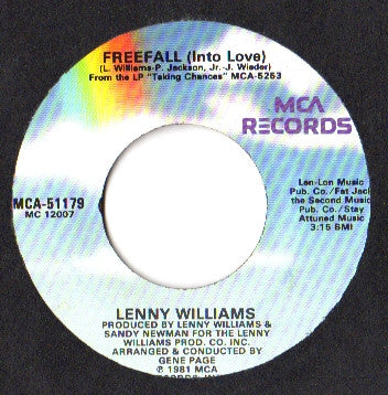 Lenny Williams : Freefall (Into Love) (7", Single)