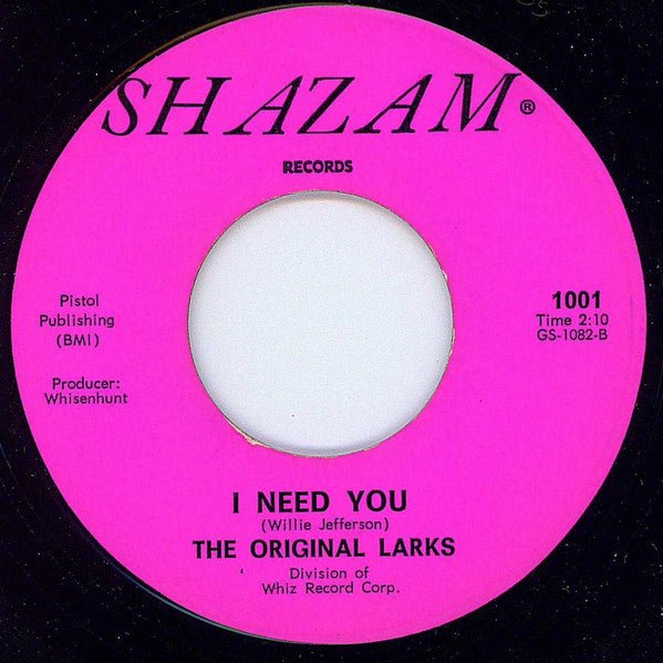 The Original Larks : Together / I Need You (7")