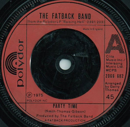 The Fatback Band : Party Time (7")