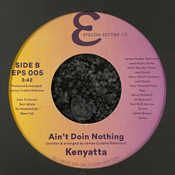 Kenyatta (4) : Let Me Love You (7", Single)