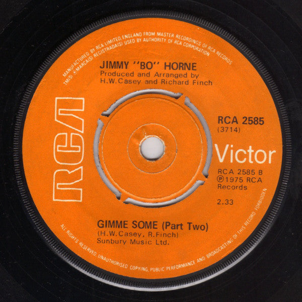 Jimmy "Bo" Horne : Gimme Some (7")