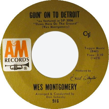 Wes Montgomery : Wind Song / Goin' On To Detroit (7", Single, Styrene)