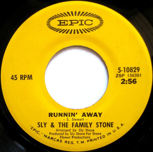 Sly & The Family Stone : Runnin' Away (7", Single)