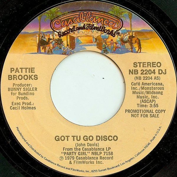 Pattie Brooks : Got Tu Go Disco (7", Single, Mono, Promo)