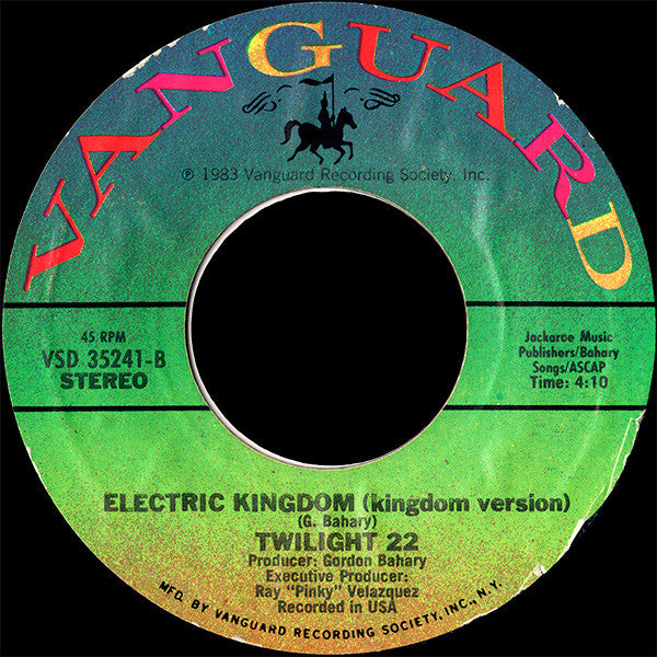 Twilight 22 : Electric Kingdom (7", Styrene)