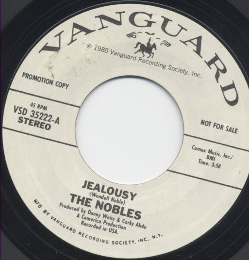 The Nobles : Jealousy (7", Single, Promo)