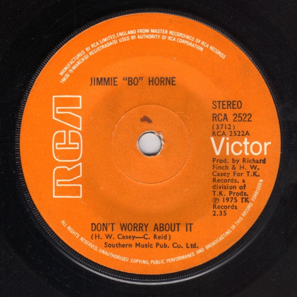Jimmy "Bo" Horne : Don't Worry About It (7")