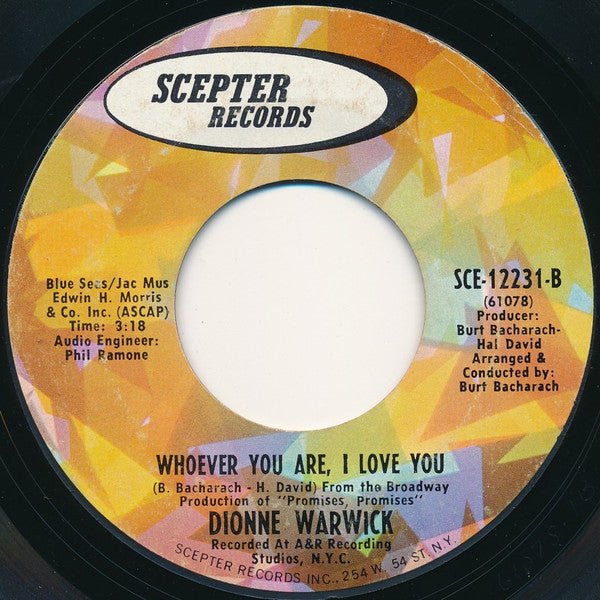 Dionne Warwick : Promises, Promises (7", Single)