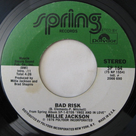 Millie Jackson : Bad Risk / There You Are (7", Single)