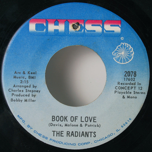 The Radiants : Book Of Love / Another Mule Is Kicking In Your Stall (7")