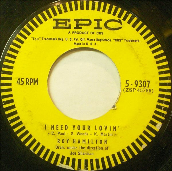 Roy Hamilton (5) : I Need Your Lovin' / Blue Prelude (7")