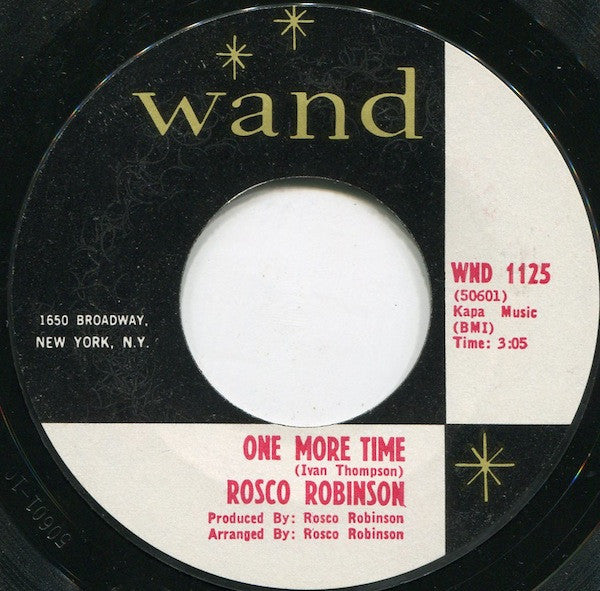Roscoe Robinson : That's Enough / One More Time (7", Single, Styrene)
