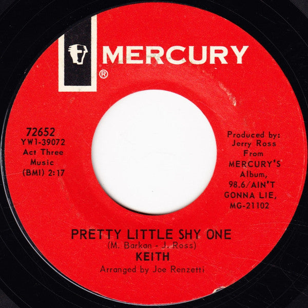 Keith (2) : Tell Me To My Face / Pretty Little Shy One (7", Styrene)