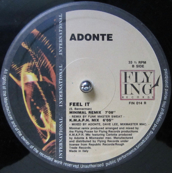 Adonte : Feel It (The Remixes) (12")