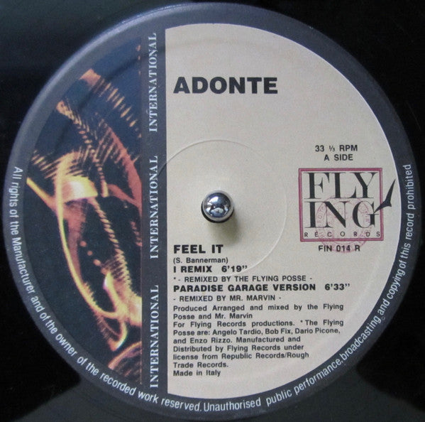 Adonte : Feel It (The Remixes) (12")