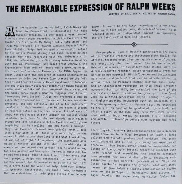 Love, Warmth & Affection Feat. Ralph Weeks : Expression Of Affection / Talking 'Bout Love (7")