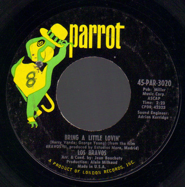 Los Bravos : Bring A Little Lovin'  (7", Single, Styrene, Ter)