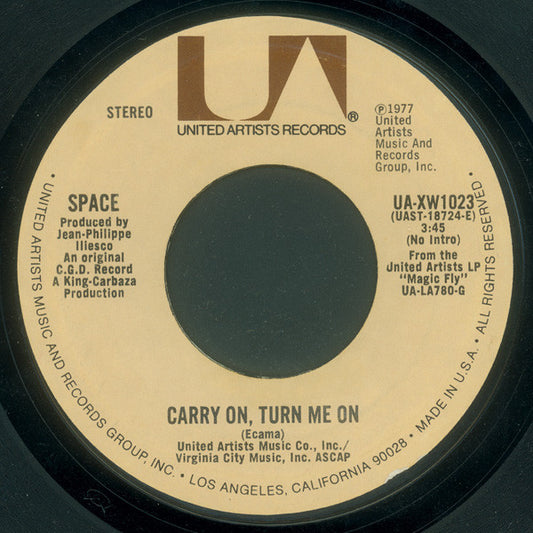 Space : Tango In Space / Carry On, Turn Me On (7")