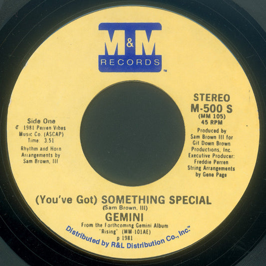 Gemini (19) : (You've Got) Something Special (7")
