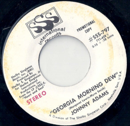 Johnny Adams : Georgia Morning Dew (7", Promo)