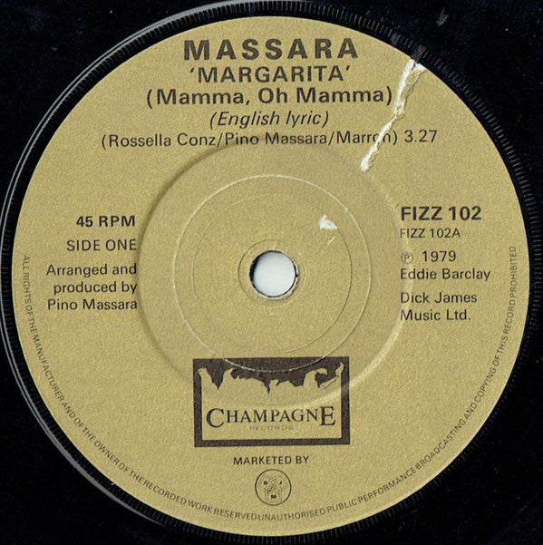 Pino Massara : Margarita (Mamma, Oh Mamma) (7")