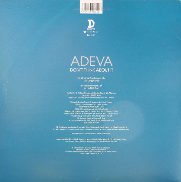 Adeva : Don't Think About It (12", Par)