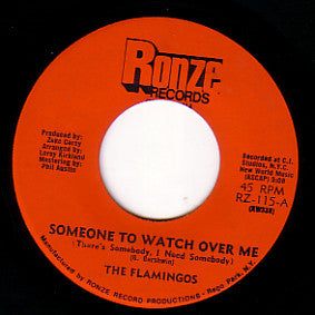 The Flamingos : Someone To Watch Over Me / Heavy Hips (7")