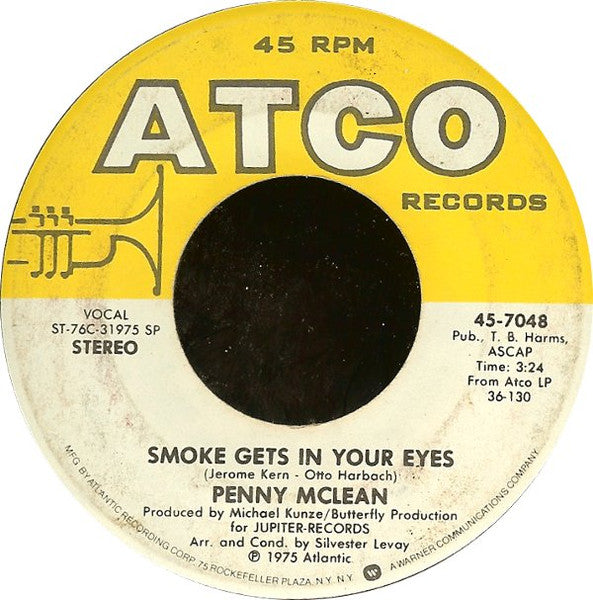 Penny McLean : Smoke Gets In Your Eyes (7")