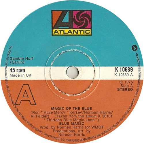 Blue Magic : Magic Of The Blue / Stop To Start (7", Single)