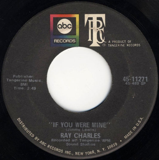 Ray Charles : If You Were Mine (7")