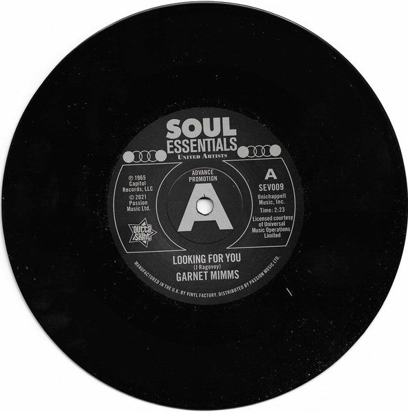 Garnet Mimms : Looking For You / As Long As I Have You (7", Promo)