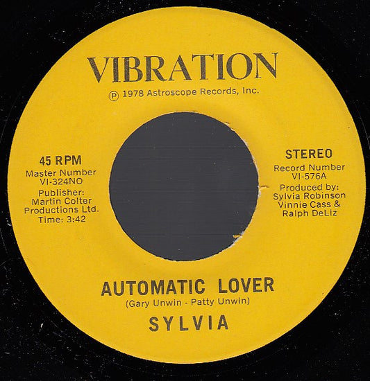 Sylvia Robinson : Automatic Lover (7")