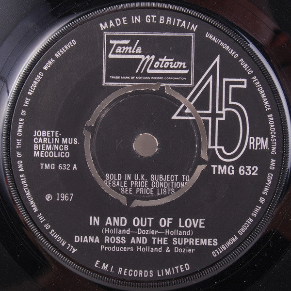 Diana Ross And The Supremes* : In And Out Of Love (7", Single, Pus)