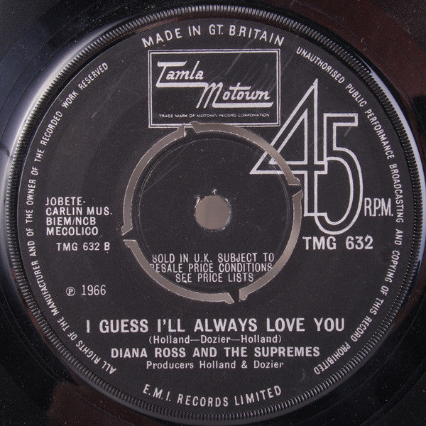 Diana Ross And The Supremes* : In And Out Of Love (7", Single, Pus)
