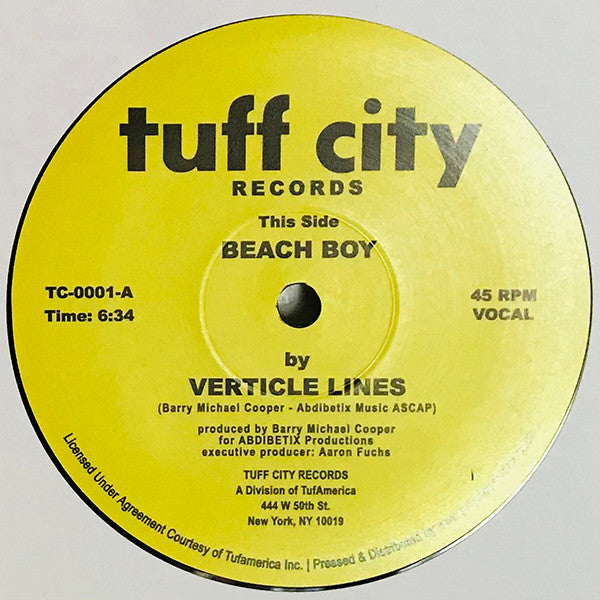 Verticle Lines : Beach Boy (12", Single, RE)